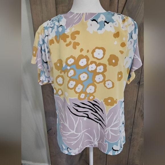 Vintage JOHN MEYER 2 Piece Skirt/top Set In Retro Floral Pastel Print. Size S/M - Picture 6 of 16